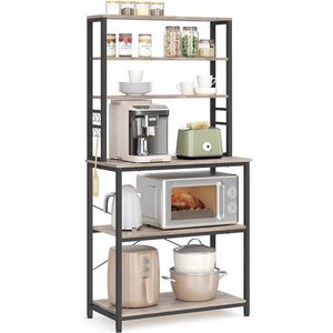 MID.YOU REGÁL, černá, šedobéžová, ocel, 80/167/40 cm obraz