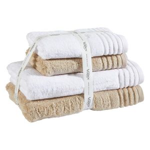 Vossen SADA RUČNÍKŮ A OSUŠEK, hnědá, bílá obraz