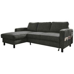 MID.YOU ROHOVÁ SEDAČKA, textil, tmavě šedá obraz