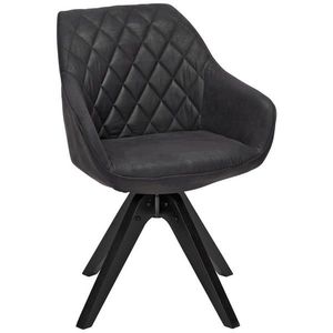 Landscape ŽIDLE S PODRUČKAMI, mikrovlákno, černá, tmavě šedá obraz