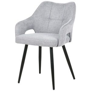 MID.YOU ŽIDLE S PODRUČKAMI, železo, tkaná látka, světle šedá obraz