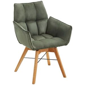 Waldwelt ŽIDLE S PODRUČKAMI, plochá tkanina, barvy dubu, olivově zelená obraz