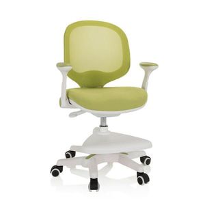 MID.YOU OTOČNÁ ŽIDLE PRO MLÁDEŽ, síťovina, bílá, světle zelená obraz