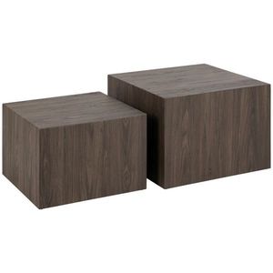 SADA KONFERENČNÍCH STOLKŮ, tmavě hnědá, kompozitní dřevo, 50/58/40/50/33/58 cm obraz