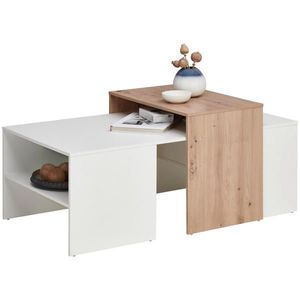 Hom`in KONFERENČNÍ STOLEK, bílá, dub artisan, kompozitní dřevo, 115/70/50 cm obraz