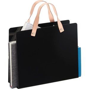 Xora STOJAN NA NOVINY, černá, barvy mosazi obraz