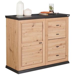 Hom`in KOMODA, barvy dubu, tmavě šedá, 108/89, 5/43 cm obraz