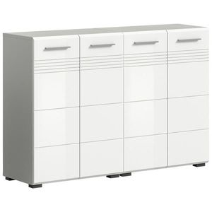 MID.YOU SPODNÍ SKŘÍŇKA, vysoce lesklá bílá, šedá, 120/80/30 cm obraz