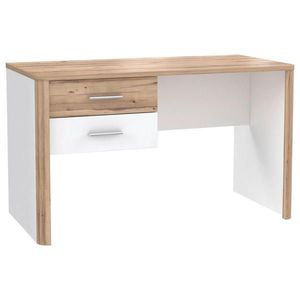 Xora PSACÍ STŮL, bílá, barvy dubu, 125/60/73, 8 cm obraz