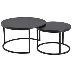 MID.YOU SADA KONFERENČNÍCH STOLKŮ, černá, kov, kompozitní dřevo, 80/60/45/42/80/60 cm obraz