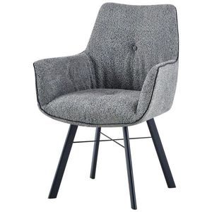 Kayoom ŽIDLE S PODRUČKAMI, železo, šedá obraz