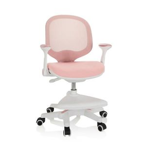 MID.YOU OTOČNÁ ŽIDLE PRO MLÁDEŽ, síťovina, růžová, bílá obraz