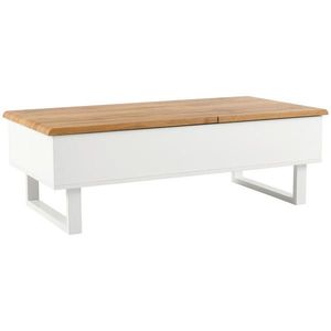 Livetastic KONFERENČNÍ STOLEK, bílá, barvy dubu, kov, kompozitní dřevo, 120/60/40-65 cm obraz