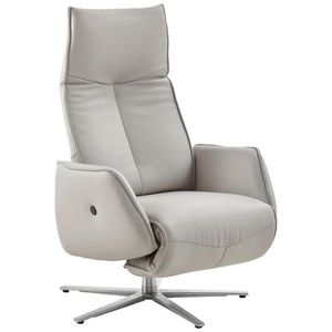 Johann Jakob RELAXAČNÍ KŘESLO, kůže, světle šedá obraz