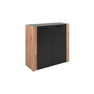 MID.YOU KOMODA, antracitová, dub artisan, 89/85/34, 5 cm obraz