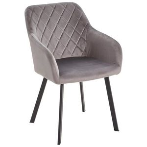 Livetastic ŽIDLE S PODRUČKAMI, železo, samet, šedá obraz