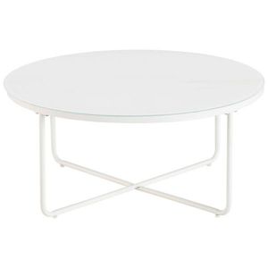 MID.YOU KONFERENČNÍ STOLEK, bílá, kov, sklo, 80/37/80 cm obraz