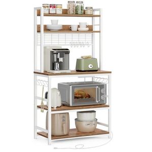 MID.YOU REGÁL, hnědá, bílá, železo, 80/170/40 cm obraz