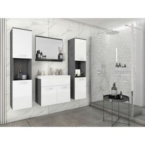 P & B KOUPELNA antracitová, vysoce lesklá bílá obraz