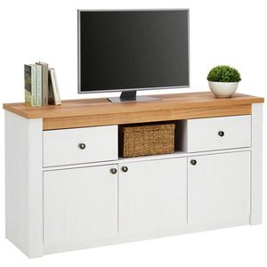 Landscape KOMODA, bílá, barvy modřínu, 137/72/42 cm obraz