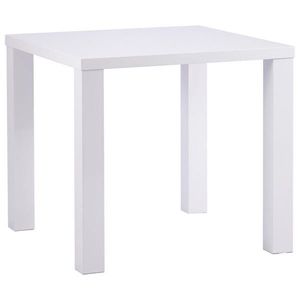 P & B JÍDELNÍ STŮL, vysoce lesklá bílá, 80/75/80 cm obraz