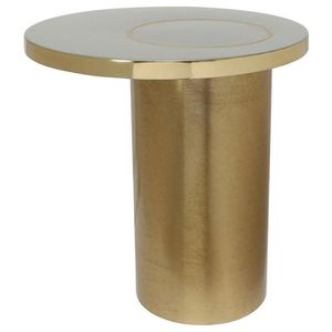 MID.YOU ODKLÁDACÍ STOLEK, barvy zlata, jílová barva obraz