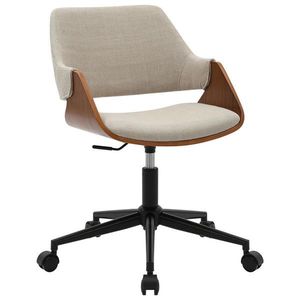 MID.YOU OTOČNÁ ŽIDLE, vzhled lnu, béžová, barvy vlašských ořechů obraz