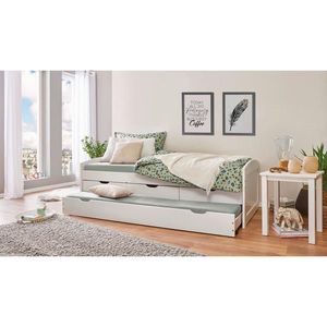 MID.YOU VÝSUVNÁ POSTEL, 90/190 cm bílá obraz