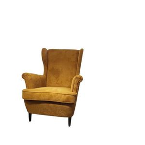 Niels Andersson KŘESLO UŠÁK, textil, karton, kompozitní dřevo, žlutá obraz