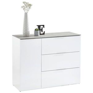 Carryhome KOMODA, šedá, bílá, 120, 1/93, 50/45 cm obraz