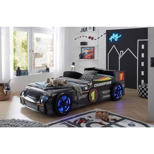 MID.YOU POSTEL VE TVARU AUTA 90/200 cm, vysoce lesklá černá obraz