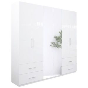 Boxxx ŠATNÍ SKŘÍŇ, bílá, vysoce lesklá bílá, 269/211/55 cm obraz