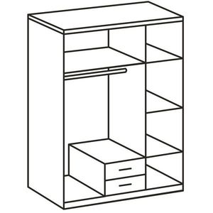 MID.YOU ŠATNÍ SKŘÍŇ S OTOČNÝMI DVEŘMI, barvy grafitu, barvy dubu, 135/198/58 cm obraz