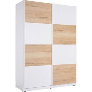 Hom`in SKŘÍŇ S POSUVNÝMI DVEŘMI, bílá, barvy dubu, 150/213/62 cm obraz