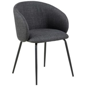 MID.YOU ŽIDLE S PODRUČKAMI, tkaná látka, tmavě šedá obraz