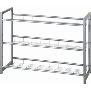Carryhome REGÁL NA BOTY, barvy hliníku, 80/60/30 cm obraz