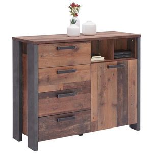 Carryhome KOMODA, hnědá, tmavě šedá, tmavě hnědá, 107/88, 5/41, 3 cm obraz