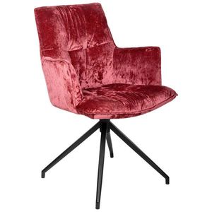 Novel ŽIDLE S PODRUČKAMI, železo, samet, černá, bobulová obraz