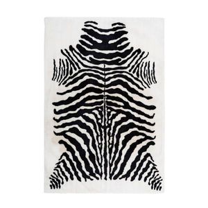 KOBEREC S VYSOKÝM VLASEM, 120/160 cm, černá, bílá obraz