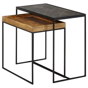 MID.YOU SADA STOLKŮ, mangové dřevo, hnědá obraz