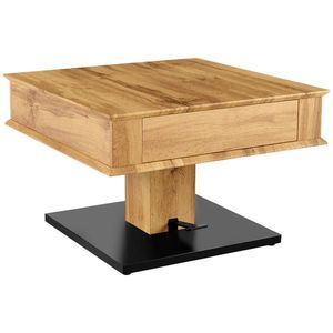 Carryhome KONFERENČNÍ STOLEK, černá, barvy dubu, kov, kompozitní dřevo, 70/70/46, 5-66 cm obraz