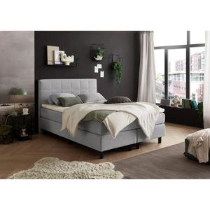 MID.YOU AMERICKÁ POSTEL, 140/200 cm, světle šedá obraz