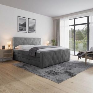 MID.YOU POSTEL BOXSPRING, 180/200 cm, světle šedá obraz