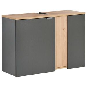 home24 SKŘÍŇKA POD UMYVADLO, antracitová, dub artisan, antracitová, dub artisan, 80/56/32 cm obraz