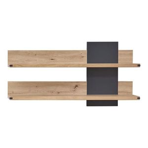 Livetastic NÁSTĚNNÁ POLICE, barvy grafitu, dub artisan, 120/62/25 cm obraz