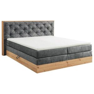 Esposa POSTEL BOXSPRING, 180/200 cm, antracitová, přírodní barvy obraz