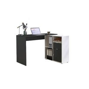 MID.YOU PSACÍ STŮL S ÚLOŽNÝM PROSTOREM, antracitová, bílá, 110/85/74 cm obraz