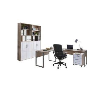 MID.YOU KANCELÁŘ, Sonoma dub, vysoce lesklá bílá obraz