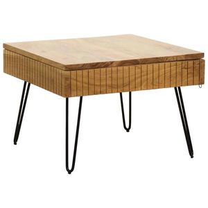 Carryhome KONFERENČNÍ STOLEK, černá, barvy akácie, dřevo, kov, 70/70/45 cm obraz