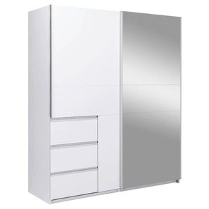 MID.YOU ŠATNÍ SKŘÍŇ S POSUVNÝMI DVEŘM, bílá, 175/205/61, 5 cm obraz